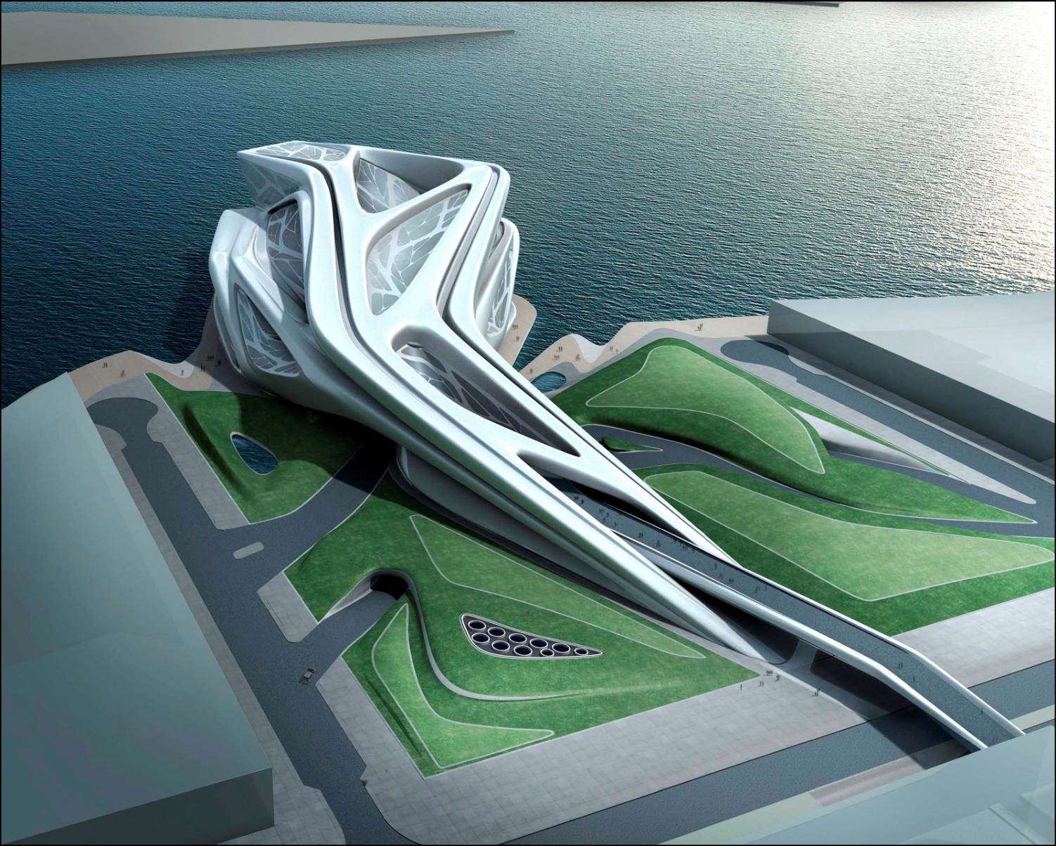 Zaha Hadid Architects, render de su proyecto para el Pabellón de la Expo Zaragoza (2008)